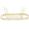 Rogar Desert Stone Oval Pot Rack with Brass Accessories 34-in.