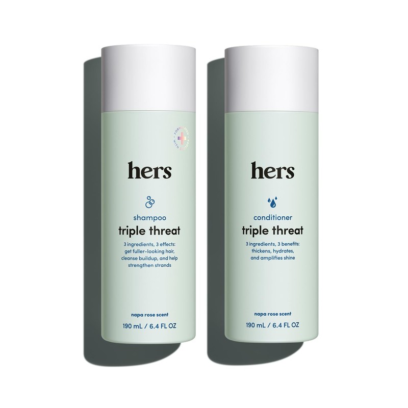 himshers HERS- Set de champú y acondicionador Triple Threat para