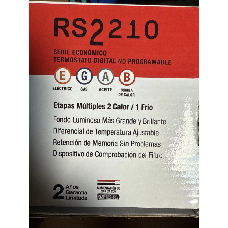 Robertshaw New Robertshaw RS2210 Digital Non-Programmable Thermostat Multi (2 Heat/1