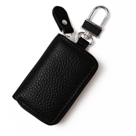 case-ren Smart Key Case, Genuine Leather, Leather, Smart Key, Key Case, House Key, Cover, Key Case, Keyless, Keyless, Women's, Men's,, Black