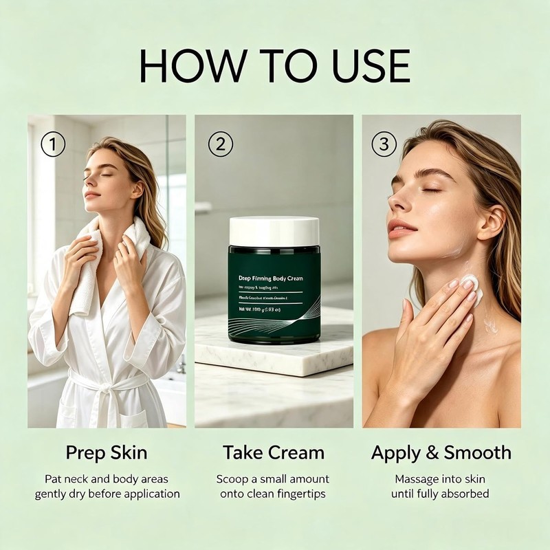 Deep Firming Body Cream, Soft Hydrating Neck Cream for Dry