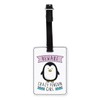 Gift Base Beware Crazy Penguin Girl Visual Luggage Tag with