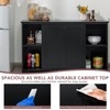 Graffy Kitchen Sideboard, Storage Buffet Cabinet W/ 2 Sliding Doors