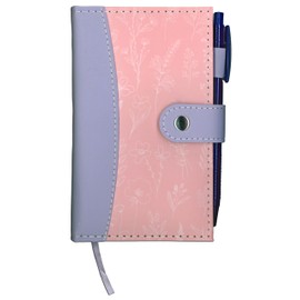 Quickdraw Slim Notebook with Pen – Soft Touch Covers Wild Bloom Floral Designs – Small Lined Journal with 192 Pages – Pocket Sized Notepad for Women & Girls – 15cm x 9cm (Pink)
