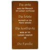 Rust metal plaque "family", patina decoration for hanging, size 1