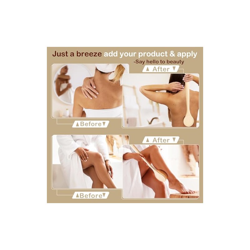 Lotion Applicator for Back, Feet, Long Handle Curved, Back Sunscreen