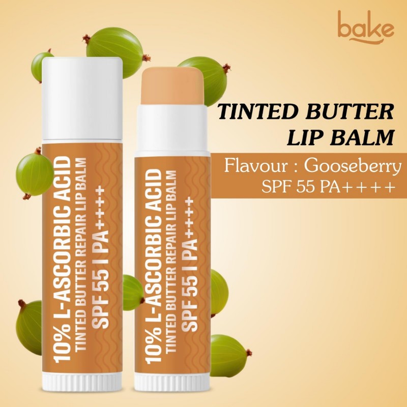BAKE 10% L-Ascorbic Acid Tinted Butter Brightening Lip Balm Spf