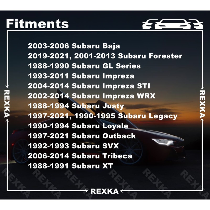 Rexka 30pcs Fender Liner Rivet Clip Fastener 59130AA000 for Subaru