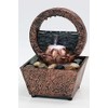 Newport Coast Collections 7" H Bronz Lotus LED Water Fountain