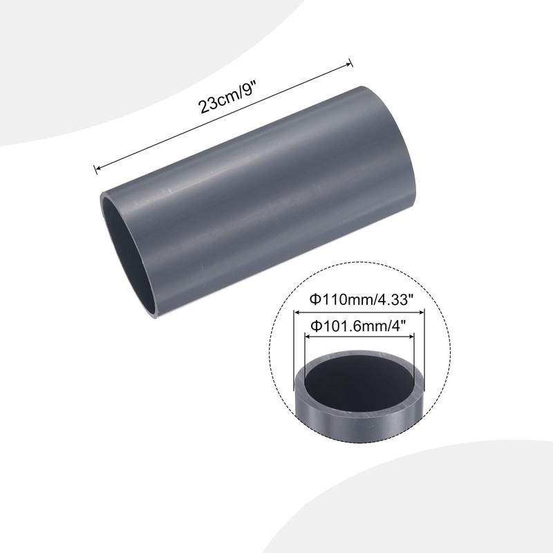 MECCANIXITY 4 Inch PVC Rigid Tube Round Pipe 101.6mm ID