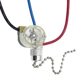 New 3 Way Canopy Pull Chain Fan Light Switch 3 Wire 2 Circuit 4 Position Clear Ceiling Fan Switch Compatible with Casablanca,Westinghouse Ceiling Fan UL Listed