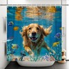 ASDCXZ Shower Curtain Dog 180 x 200 cm, Funny Dog
