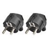 (2 Pack) Tekit EU 16A Schuko French Korea 4.8mm Pin