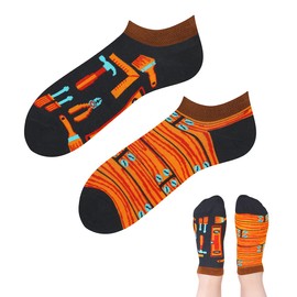 TODO Colours Funny Socks with Motif - Multicoloured, Colourful, Crazy for the Joy of Life, Z Low Best Engineer