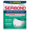 SEA-BOND Denture Adhesive Seals Uppers Fresh Mint, 30 Each (Pack