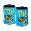 NRL Gold Coast Titans Single Retro Can Cooler Stubby Holder, Sky Blue Gold