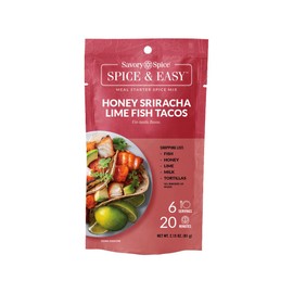 Savory Spice Honey Sriracha Lime Fish Tacos Spice & Easy Meal Starter Spice Mix | Sweet & Spicy Fish Taco Seasoning Mix Packet with Sriracha & Lime (Net: 2.15 oz)