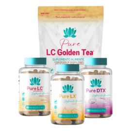 Kit Golden Detox (pure Lc Golden Caps Lc Golden Tea 150 Gr Pure Lx Pure D-tx Caps) Pure Health