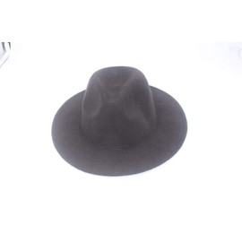 TUPWEL Women's Black Elegant Wide Brim Fedora Flat Panama Hat Cap