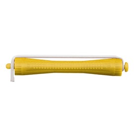 Comair 3012020 Cold Wave Rollers Pack of 12 with Round Rubber 8 mm Length 90 mm Yellow