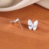 SLUYNZ 925 Sterling Silver Small Butterfly Stud Earrings for Women
