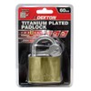 Dekton DT70135 60MM Titanium Plated Iron Padlock, Black
