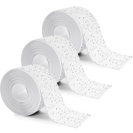 3 Rolls 10.5 Feet Caulk Tape Toilet Caulking Strip Self Adhesive Bathroom Sealing Peel and Stick Caulk Strip for Bathtub, 1.5 Inches (White Granite)