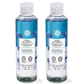 YVES ROCHER 2 PACK Pur Bleuet Desmaquillante Bifásico Para Ojos - Fórmula Bifásica con Aciano Bio - Elimina Maquillaje Waterproof - Respeta PH de la p