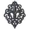 Lulu Decor, Cast Iron Fleur De Lis Decoration Plaque (Plaque)