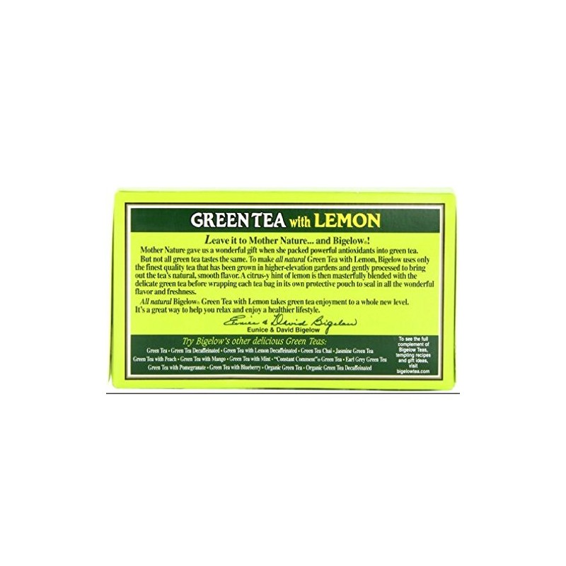 Bigelow Tea Grn Lemon 20bg (Pack of 3)