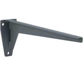 Gedotec Angle Heavy Duty Metal Shelf Brackets - MIRA | Depth: 380 mm | Heavy Duty Console Load Capacity 150 kg | Shelf Bracket Steel Grey | Material Thickness 6 mm | Pack of 1 - Wall Bracket for