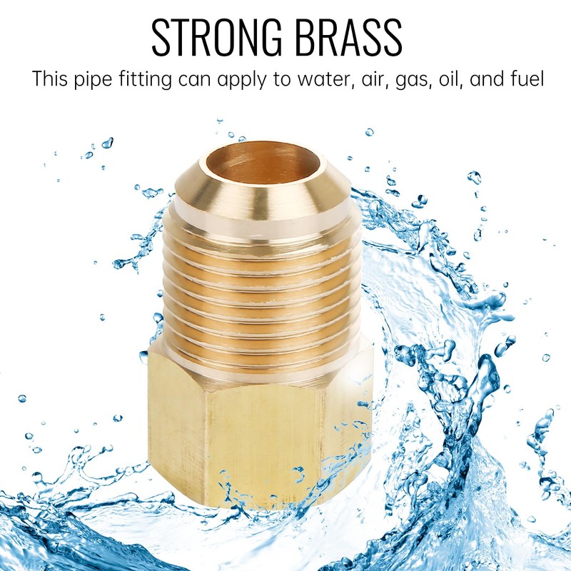 Brass Pipe Adapter - 1/4" SAE Female to 1/2" SAE
