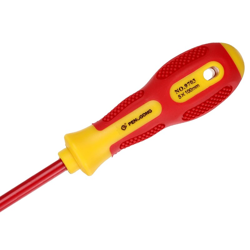 sourcing map 4pcs 1000v Insulated Electrician Screwdriver 5x100mm CR-V Magnetic