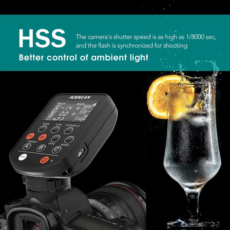 AODELAN TTL Wireless Flash Trigger Transmitter Fits Remote Shutter Release