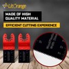 Litorange 31PCS Oscillating Saw Blades, Universal Titanium Multitool Quick Release