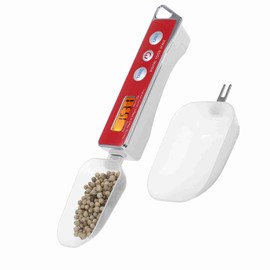 Digital Spoon Scales with Multiple Weight Units, 0.05 g to 500 g, Removable Electronic Measuring Spoon Scales with Tare Function to Reset to Zero (Red)