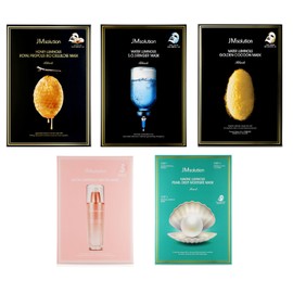 JM solution Best 5 Combo Mask Sheet Pack of 10, Aurora, Cocoon, SOS, Marine, Propolis, JMSOLUTION