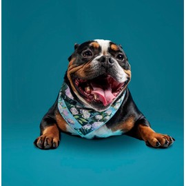 Pooch Mode Floral Collage Bandana (Large)
