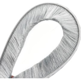 Awclub Brush Weather Stripping, 9/32" Backing x 1/2" Brush x 20ft Felt Pile Door Seal Strip for Sliding Door Window Wardrobe - Self-Adhesive Grey (Windproof Dustproof Soundproof)