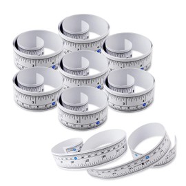 8 Pcs Self-Adhesive Measuring Tape, 36 Inch (90cm) Peel and Stick Ruler Tape, Left to Right Reading Ruler Sticker for Workbench, Table Saw, Drafting Table (Imperial and Metric Scales