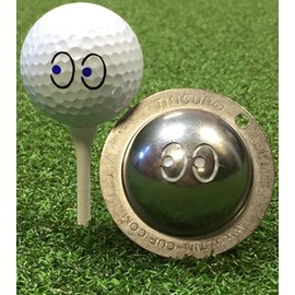 Tin Cup Golf Ball Custom Marker Alignment Tool (Eyes on The Prize)