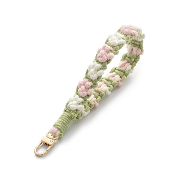 CHUQING Key Chain Macrame Lanyard Short Key Ring Fabric Boho