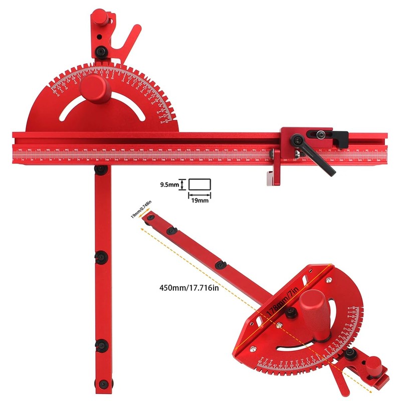 JCFANTS Table Saw Miter Gauge Works w/Table Saws, Band Saw