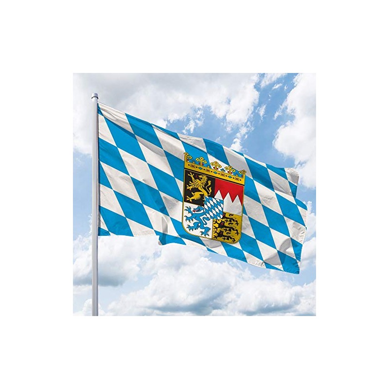 Bavaria Flag - 200 x 120 cm for Flagpole, Bavaria