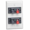 Leviton 40952-2PW 1-Gang Double Spring Clip Device Audio/Video Wallplate, Standard