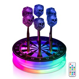 CoolGift Mart Luminous Dart Stand, Dart Holder with Multiple Colour Modes and Brightness Adjustment Function with Remote Control, Birthday Christmas Gifts for Men or Darts Enthusiasts