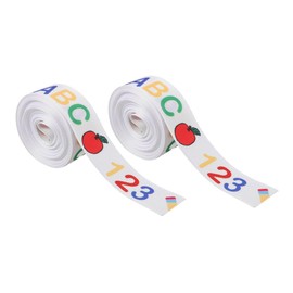 DOITOOL 2 Roll Back to School Ribbons of Grosgrain Satin Ribbon with School Themed Designs for Crafting Hair Accessories and Present Wrapping for Teachers and Students