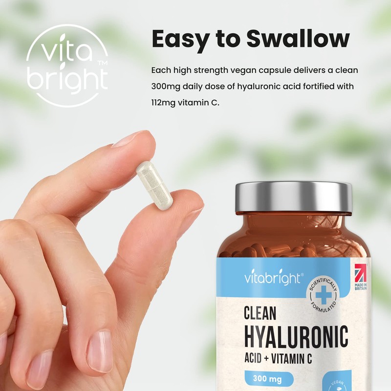 VitaBright Hyaluronic Acid Supplements | 300mg | Sodium Hyaluronate with