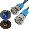 CESFONJER Self-Locking Latching Push Button Switch with Power Symbol, IP67