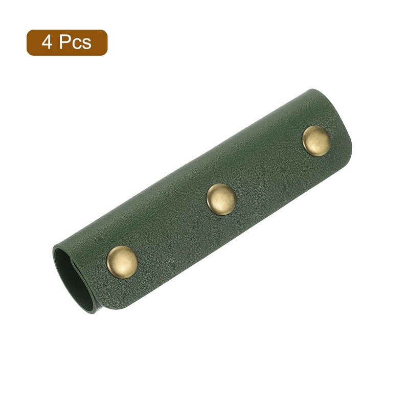 sourcing map 4Pcs Handbag Handle Cover, PU Leather Luggage Handle